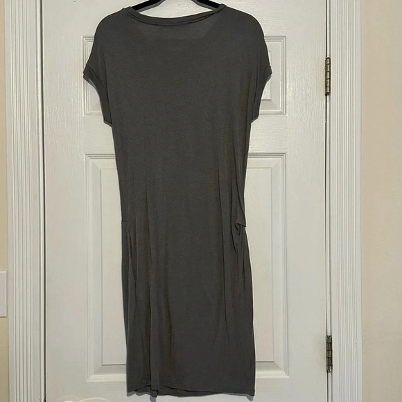 ALLSAINTS Mast Mar Twist Front Dress Gray Medium - Picture 4 of 4